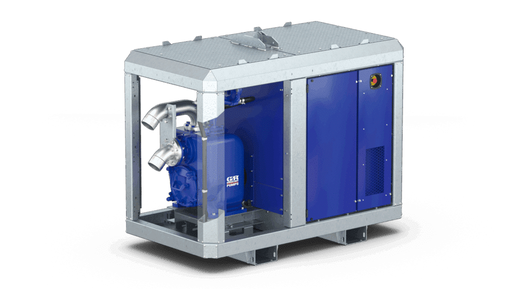 E-LINE U4-30-4. Elektrisch aangedreven nat zelfaanzuigende pompset voor het verpompen van schoon en licht verontreinigd water.