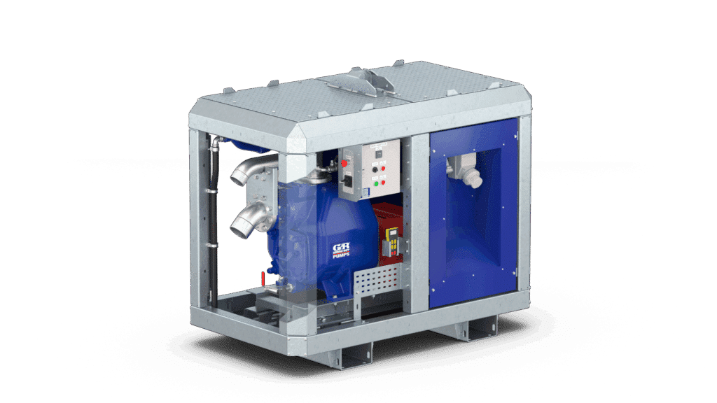 E-LINE V3-7.5-4. Elektrisch aangedreven nat zelfaanzuigende pompset voor het verpompen van schoon, vervuild en rioolwater.