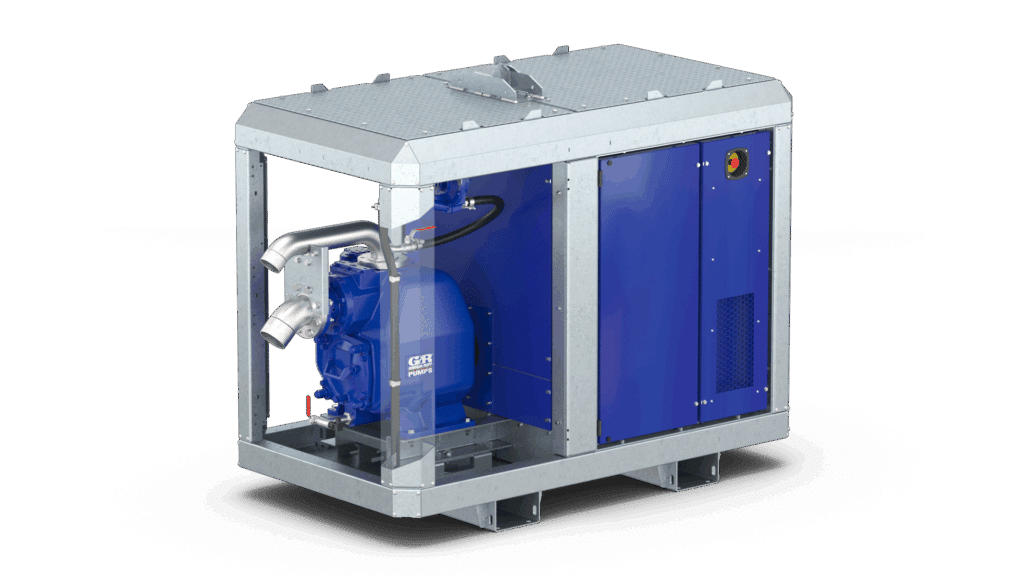E-LINE V3-15-4. Elektrisch aangedreven nat zelfaanzuigende pompset voor het verpompen van schoon, vervuild en rioolwater.